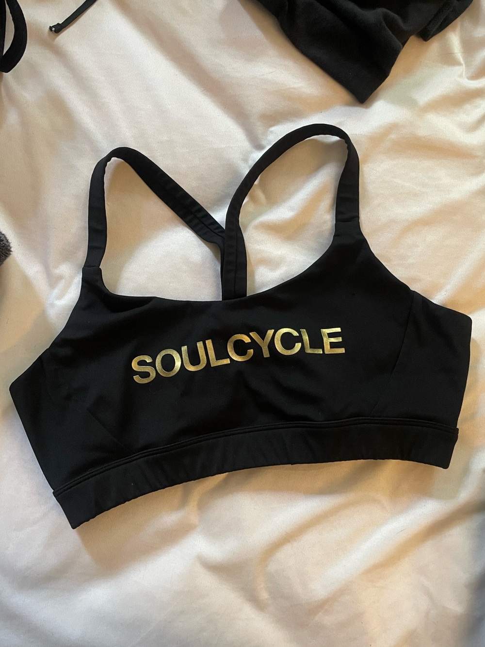 Gold SoulCycle Sports Bra